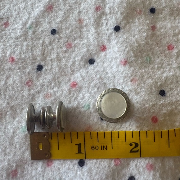 Antique mother of pearl snap cufflinks - Picture 5 of 8